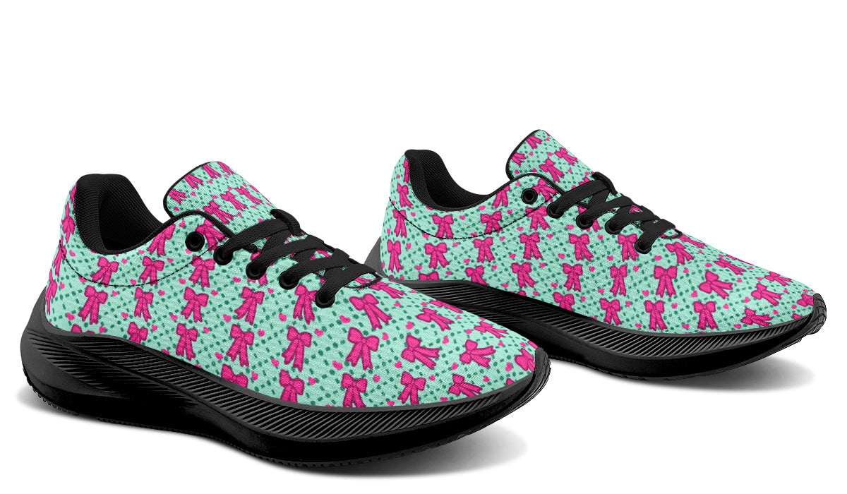 Hot Pink Bows on Mint
