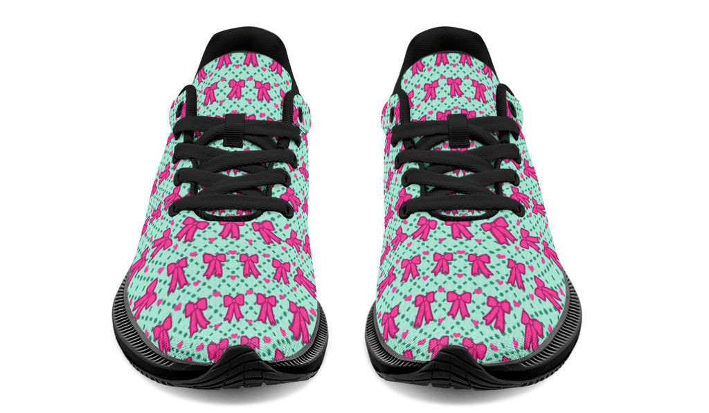 Hot Pink Bows on Mint