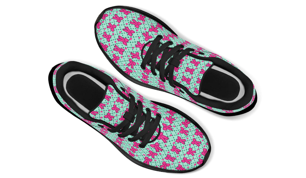 Hot Pink Bows on Mint