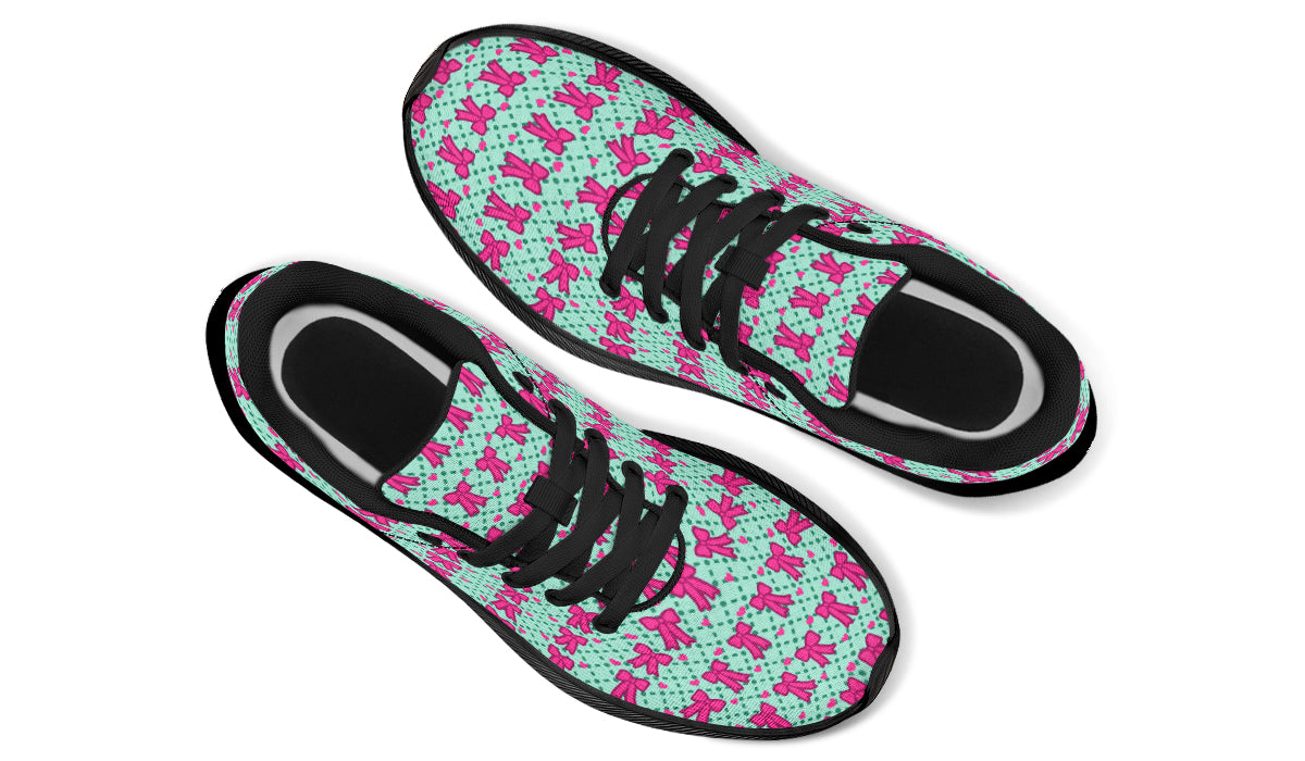 Hot Pink Bows on Mint