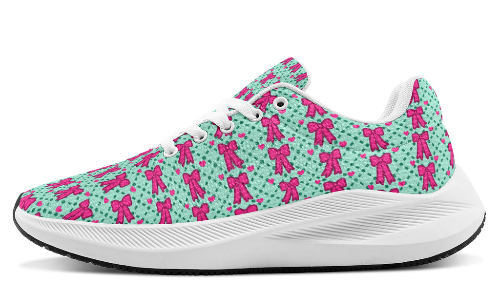 Hot Pink Bows on Mint