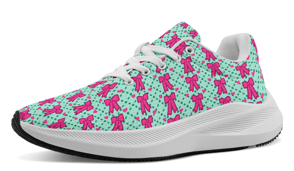 Hot Pink Bows on Mint