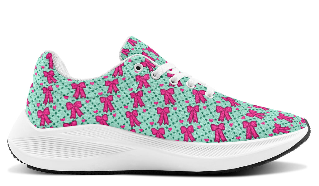 Hot Pink Bows on Mint