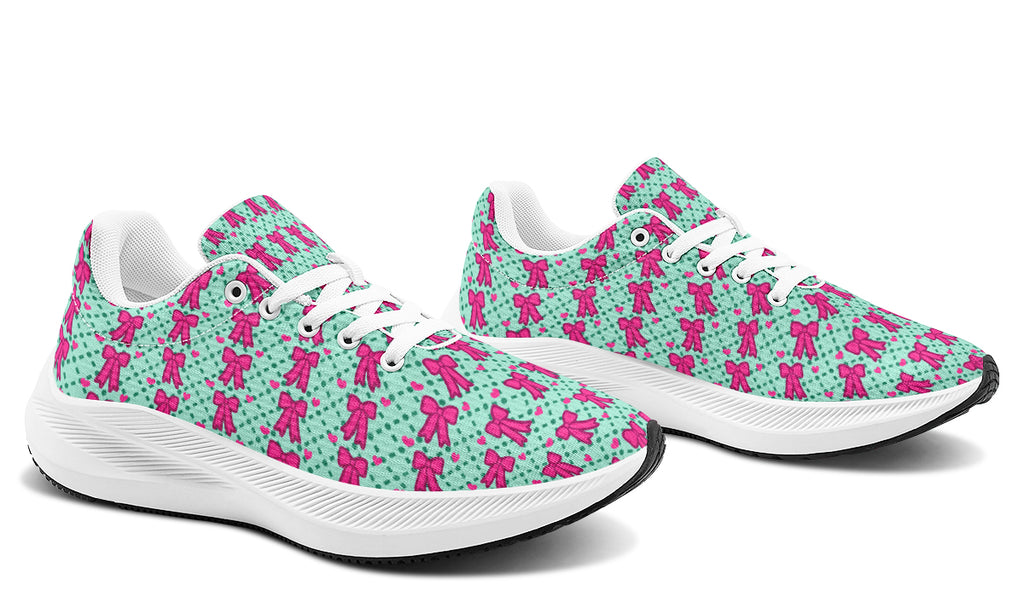 Hot Pink Bows on Mint