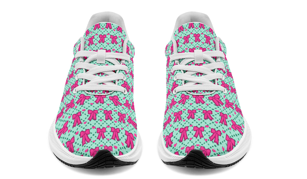 Hot Pink Bows on Mint