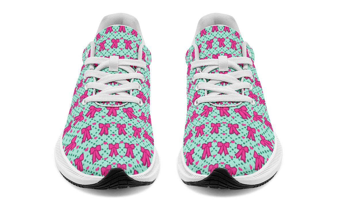 Hot Pink Bows on Mint