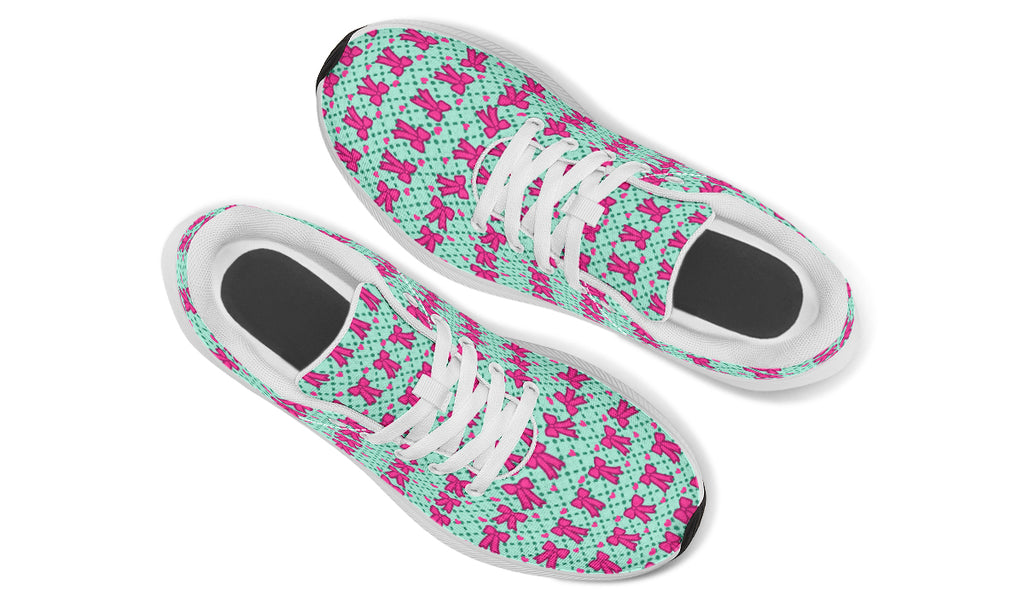 Hot Pink Bows on Mint