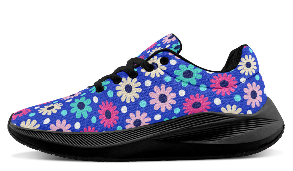 Royal Blue Retro Daisies