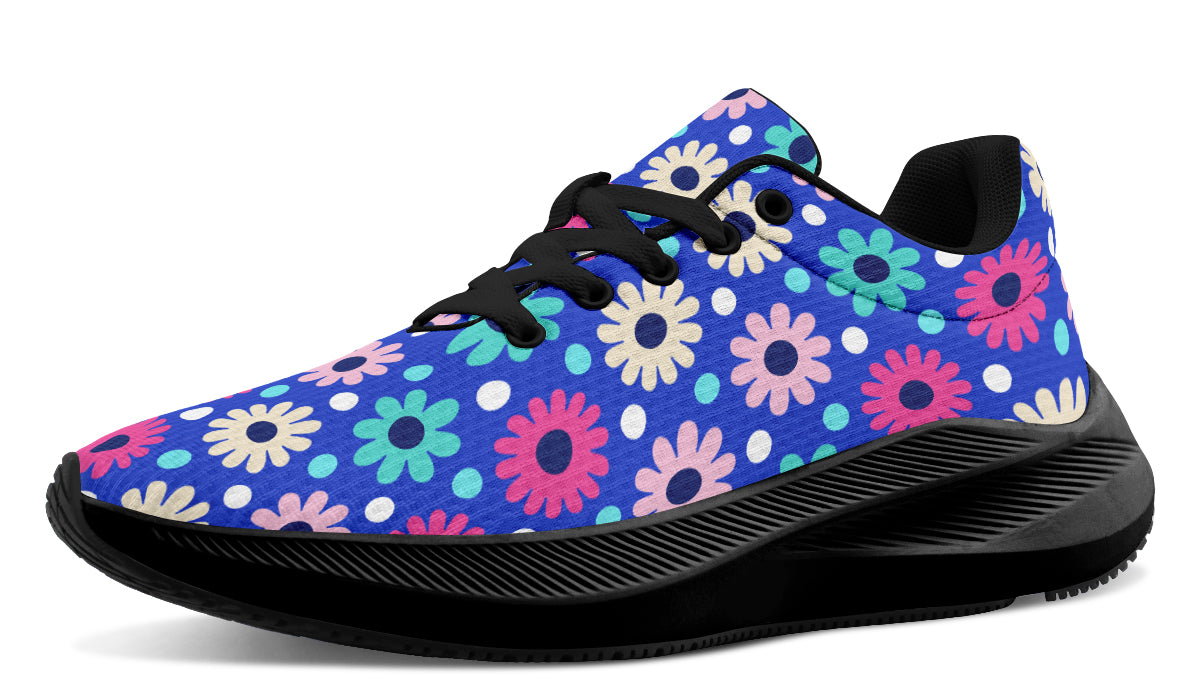 Royal Blue Retro Daisies