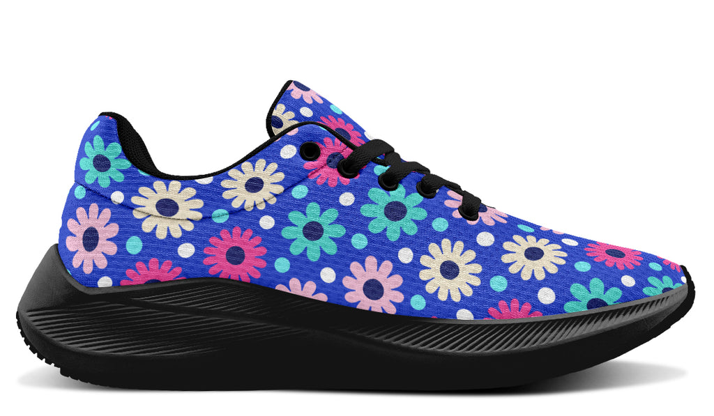 Royal Blue Retro Daisies
