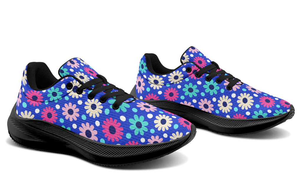 Royal Blue Retro Daisies