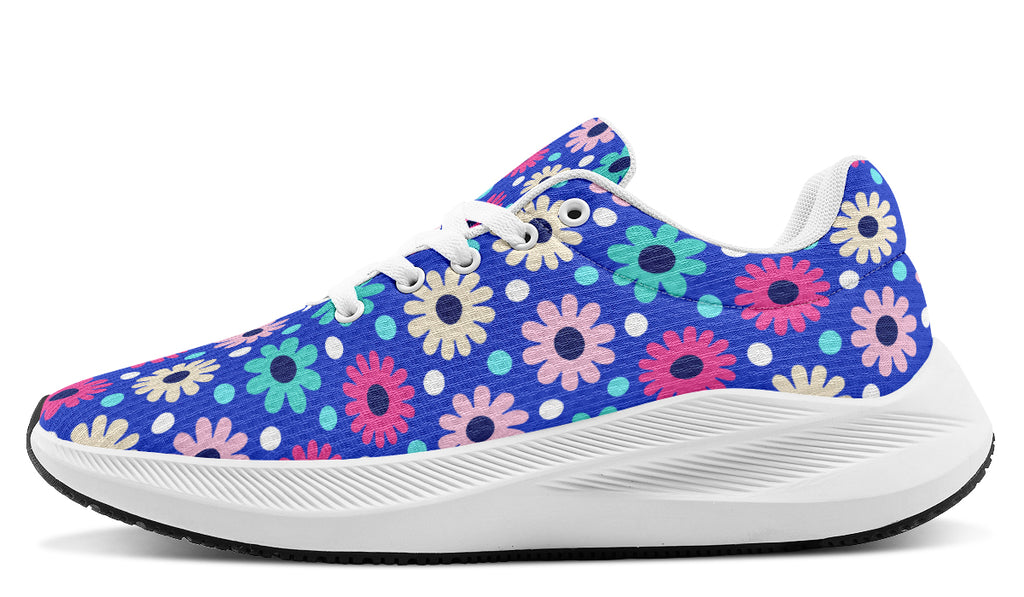Royal Blue Retro Daisies