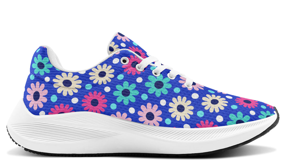 Royal Blue Retro Daisies