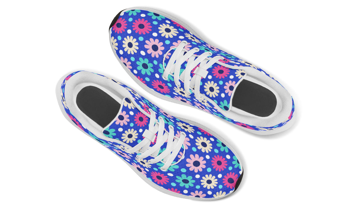 Royal Blue Retro Daisies