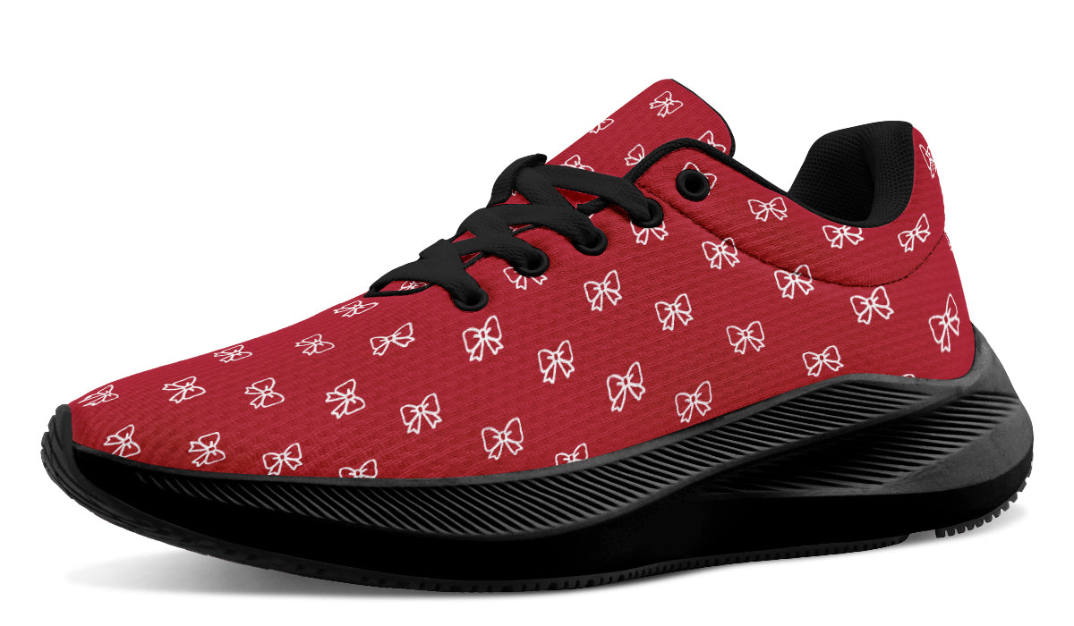 White Bows on Red