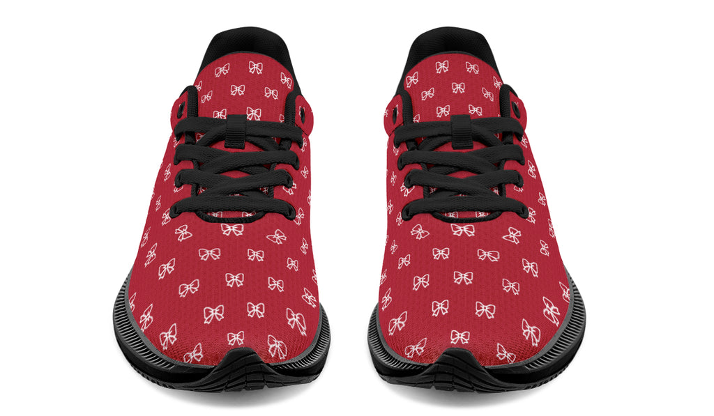 White Bows on Red