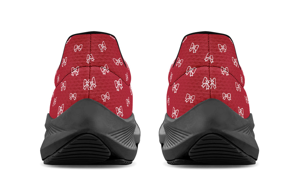 White Bows on Red