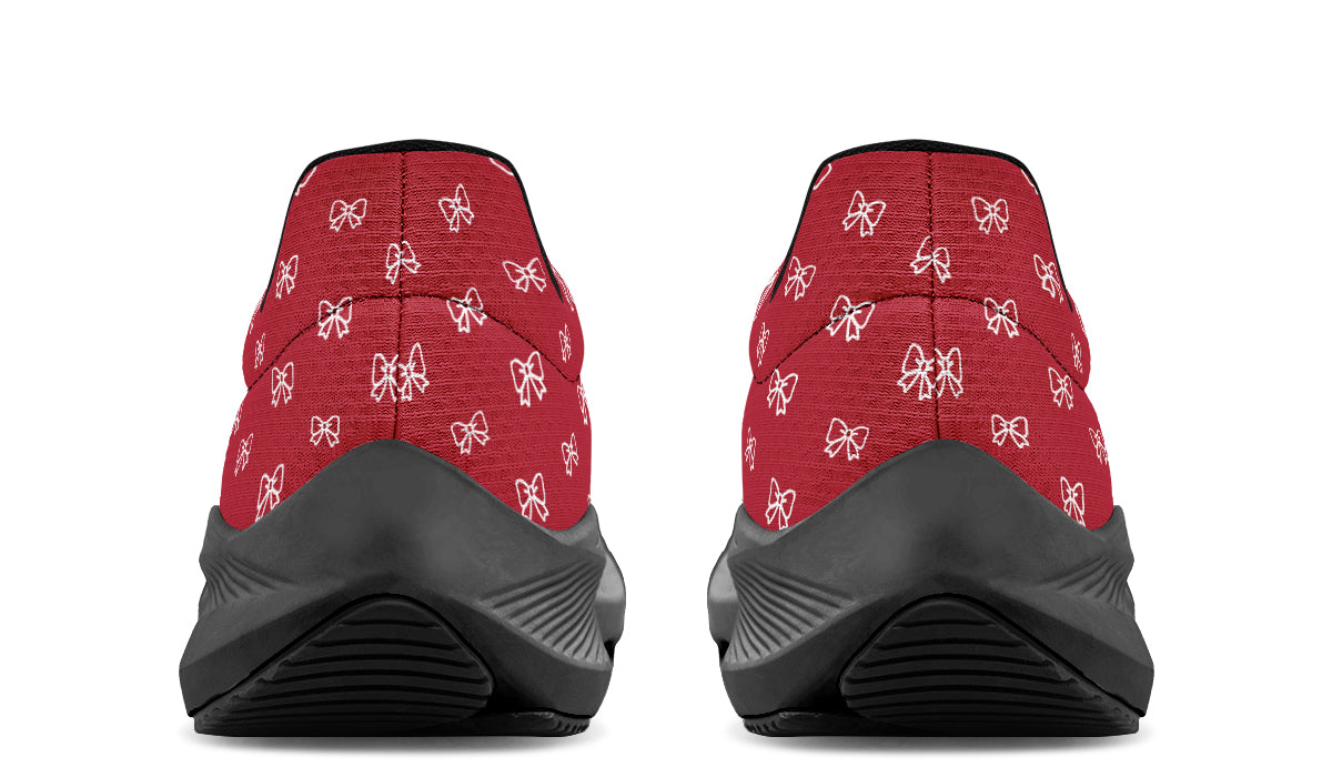 White Bows on Red