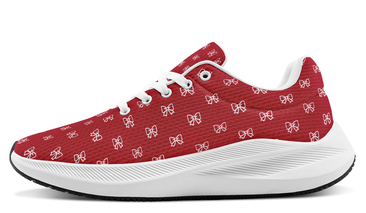White Bows on Red