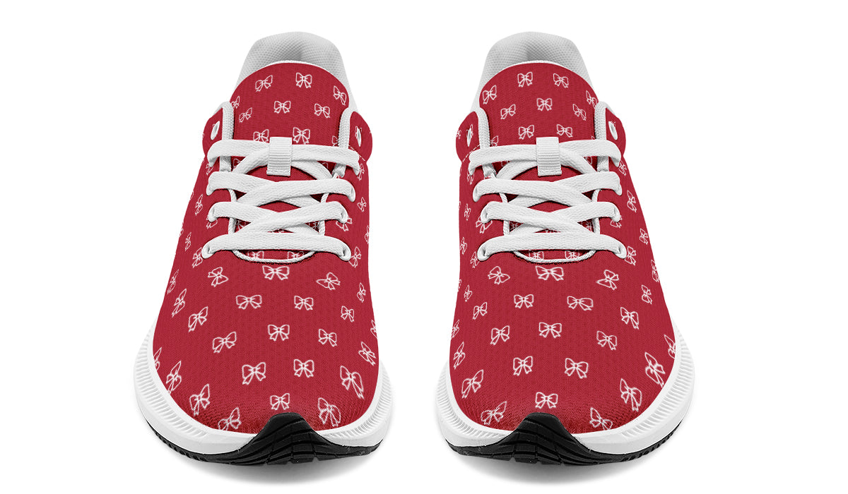 White Bows on Red