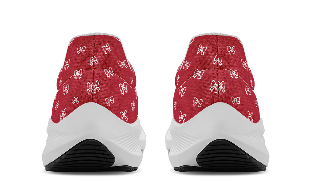 White Bows on Red