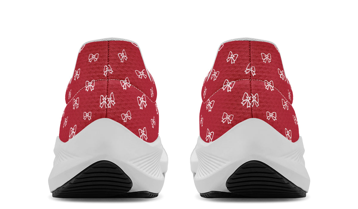 White Bows on Red