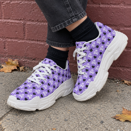 Cute skulls in lilac