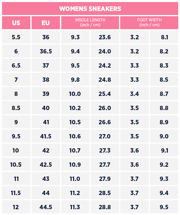 Women size chart