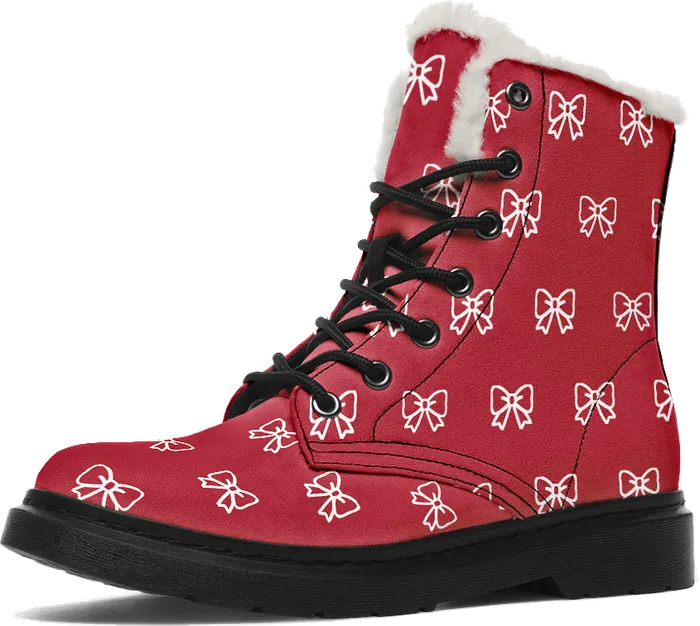 White Bows On Red