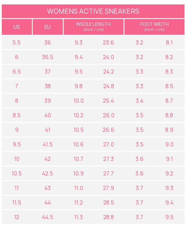 Women size chart