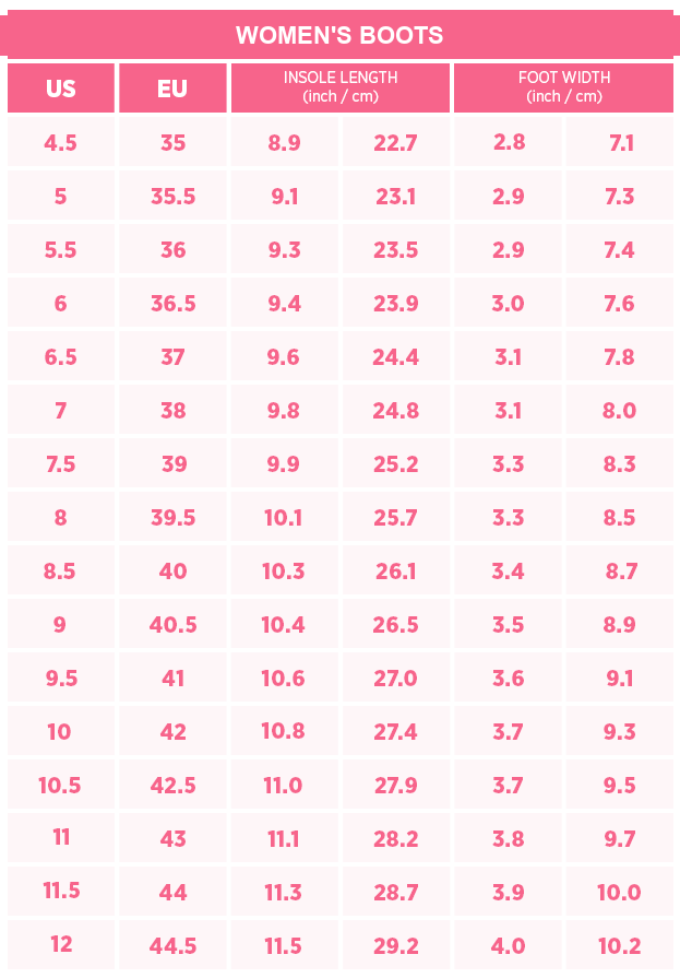 Women size chart