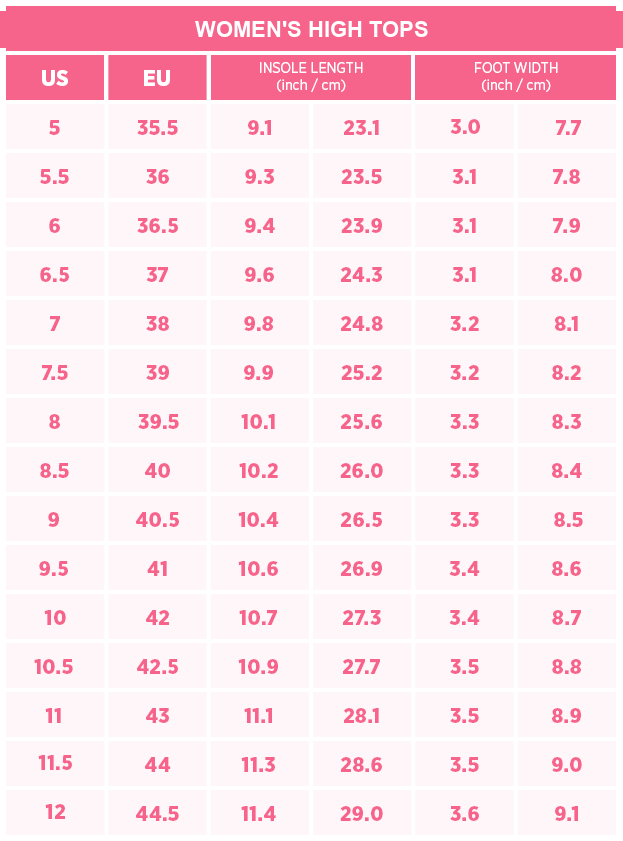 Women size chart
