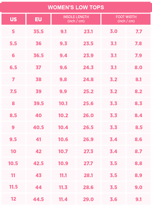 Women size chart