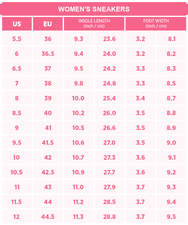 Women size chart